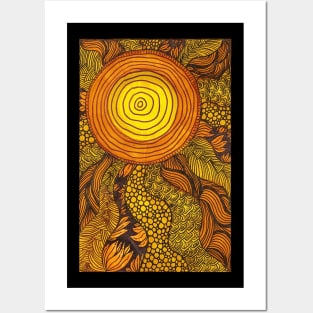 Zen Sunflower Posters and Art